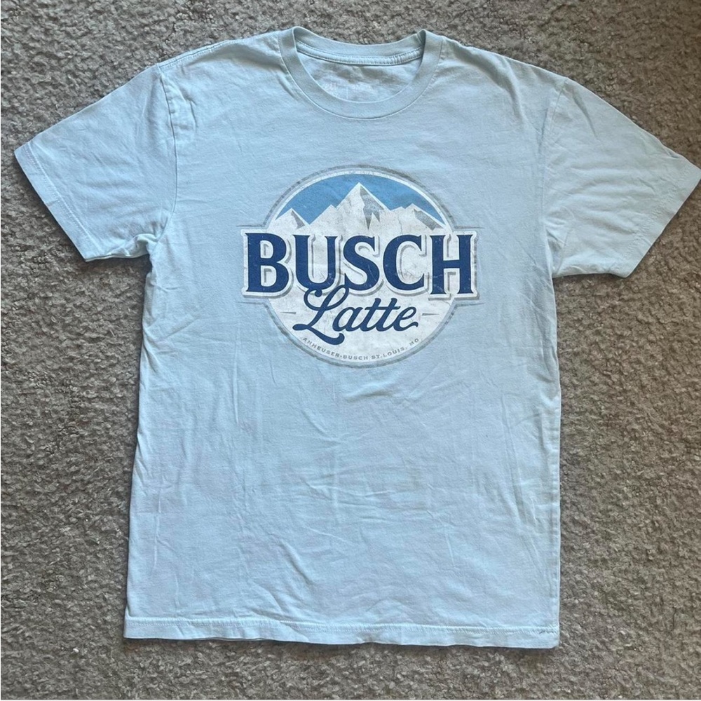 Light blue busch latte tshirt
